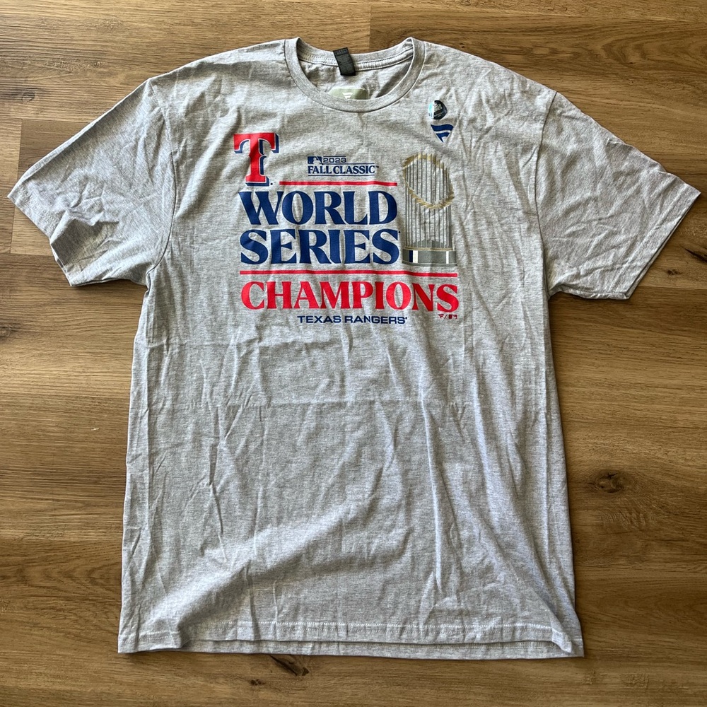 Texas Rangers Men’s World Series 2023 Champions Gray Tee